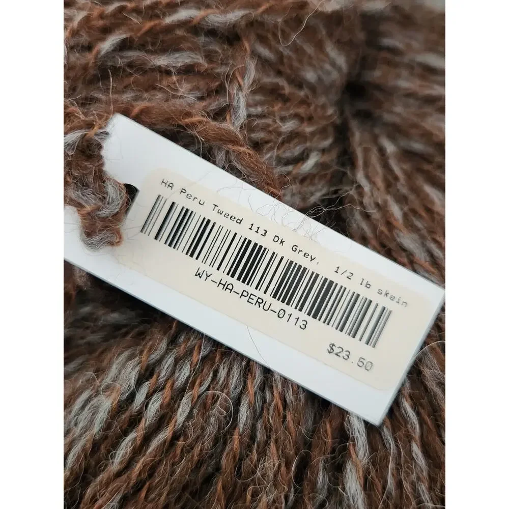 Robin Turner Peruvian Tweed Yarn Lot Alpaca DK Brown Blue Ridge 600 Yds Skeins